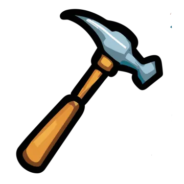 a hammer on a white background