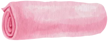 a pink watercolor painting on a white background