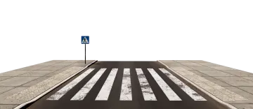 the road is black and white