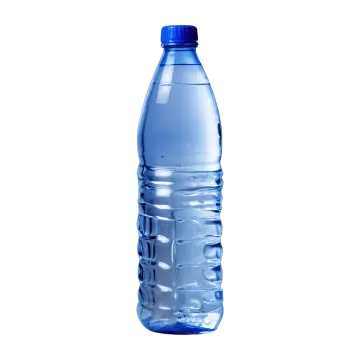 a bottle of water on a white background
