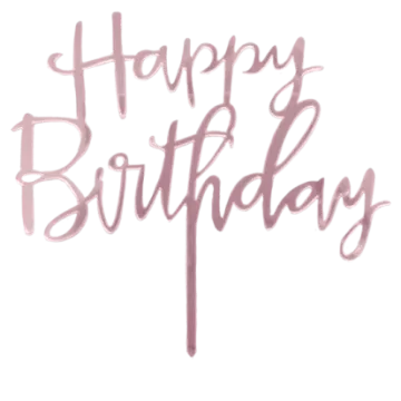 a pink birthday card with the words happy birthday