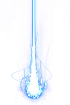 a glass pipe with blue flames on it