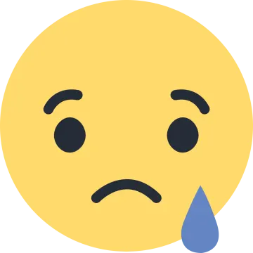 a sad face with tears and tears