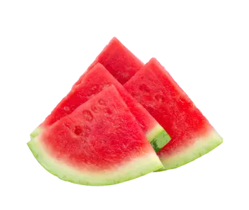 slices of watermelon isolated on a white background