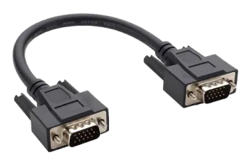 a black ethernet cable with two connectors