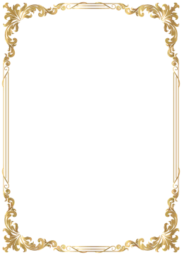 an ornate gold frame with a white background
