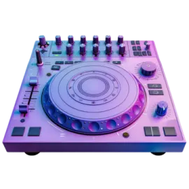 a dj's turn controller on a white background
