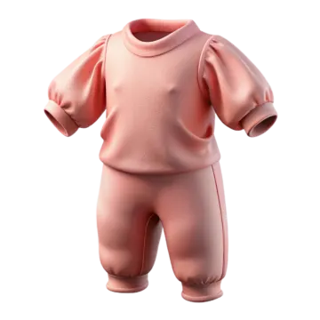 a pink baby's outfit on a white background