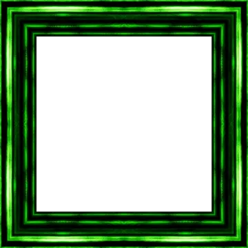 a green frame on a white background