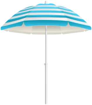 a blue and white umbrella on a white background