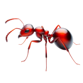 a red ants on a white background
