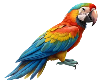 a colorful parrot sitting on top of a tree branch