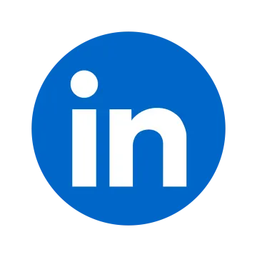 the linked logo in a blue circle