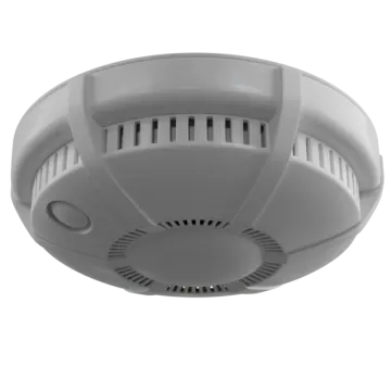a smoke detector on a white background