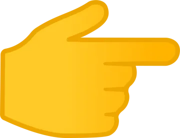 a yellow hand pointing to the right