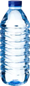a bottle of water on a white background