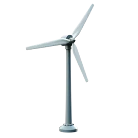 a wind turbine on a white background