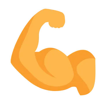 a yellow muscle on a white background