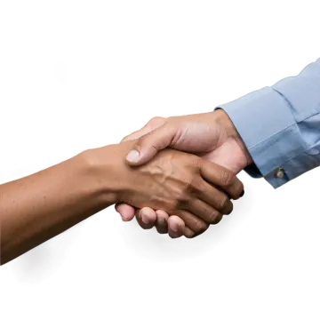two people shaking hands
