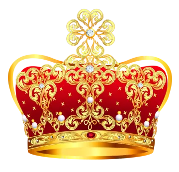 a gold crown on a white background