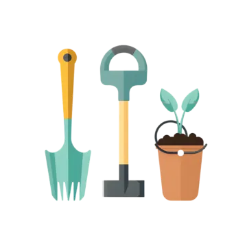 an illustration of gardening tools