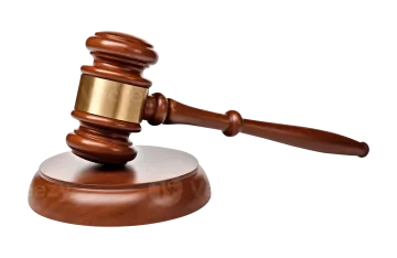 a wooden gaven on a white background