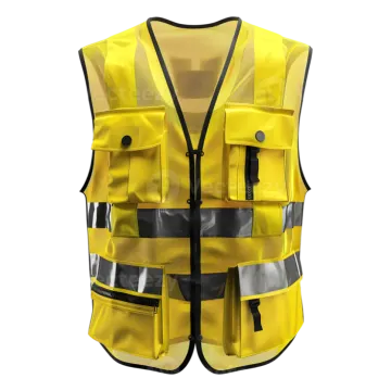 a yellow safety vest on a white background