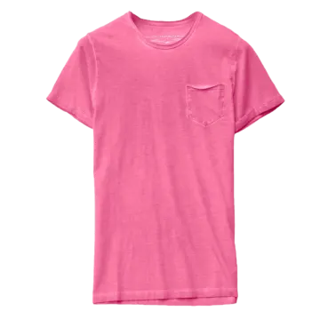 a pink t - shirt with a pocket