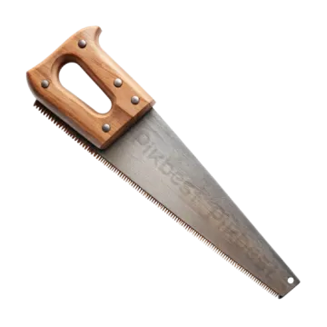 a wooden saw with a handle on it