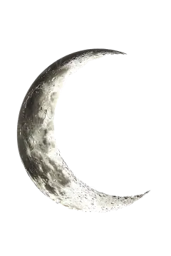 a drawing of the moon on a white background