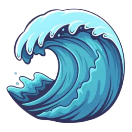 a blue wave in the ocean
