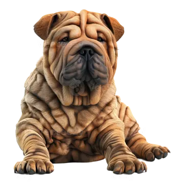 a large brown dog laying down on the ground
