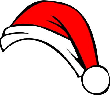 a santa hat