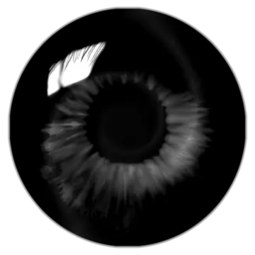 a black and white image of an eye