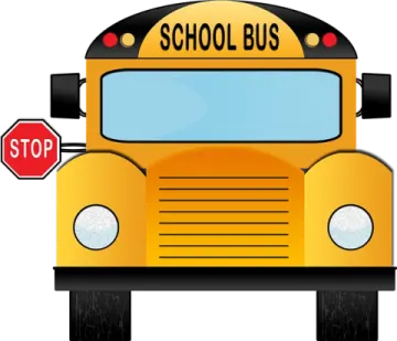 a yellow school bus with a stop sign