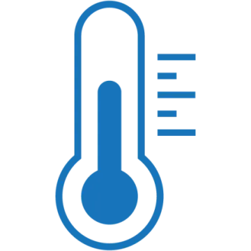 a thermometer icon on a white background