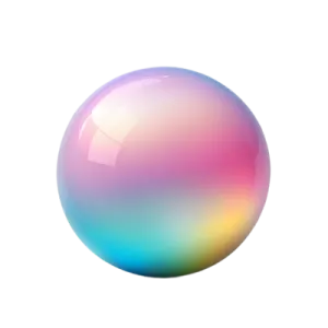 a colorful ball on a white background