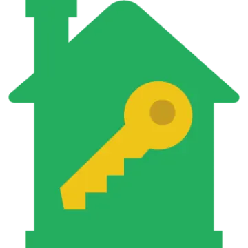 a key in the shape of a house