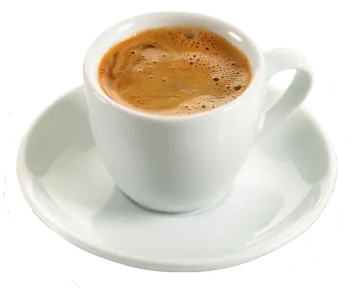 a white cup on a saucer