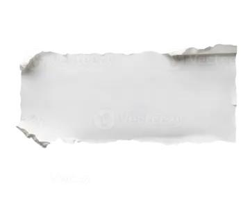 a piece of torn paper on a white background