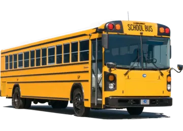 a yellow school bus on a white background