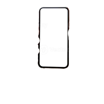 a hand holding an iphone with a white screen