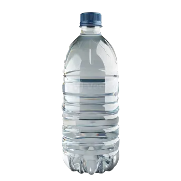 a bottle of water on a white background