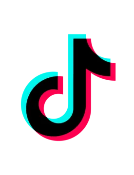 a black and pink logo on a white background