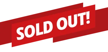 a red ribbon with the word sold out