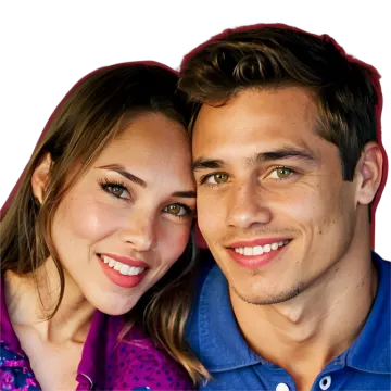 a man and woman posing for a picture