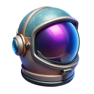 the helmet of an astronaut