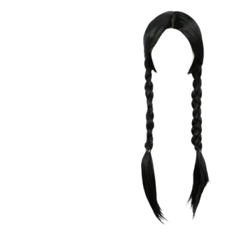 a black wig with long hair and braids