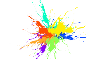 a colorful splash of paint