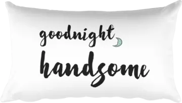 a white pillow with the words goodnight hudson on it